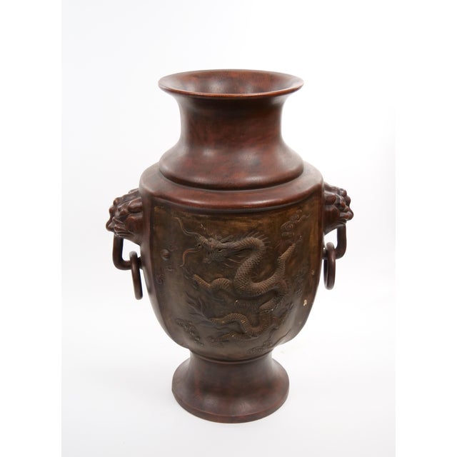 Antique Chinese Terracotta Dragon Vases / Footed Base, Late 19/Early 20th Century For Sale - Image 9 of 14