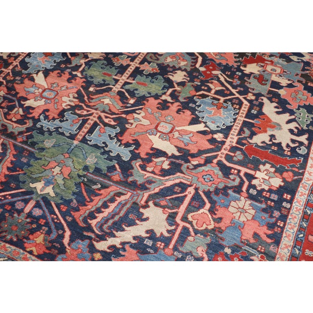 Antique Zabihi Collection Persian Serapi Carpet For Sale In New York - Image 6 of 12