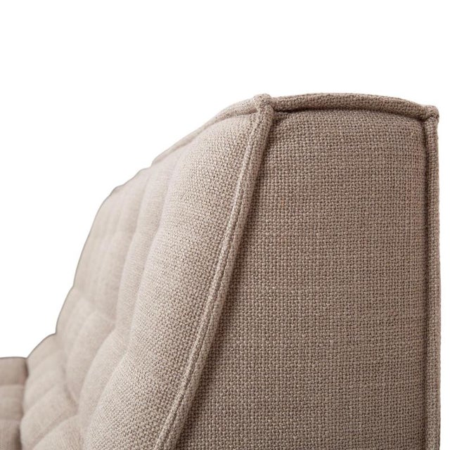 Fabric Two-Seater Grey Sand Taupe Ethnicraft N701 Sofa For Sale - Image 5 of 10