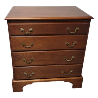 20th C Mahogany 4-Drawer Chest With Pine Interiors – Colonial Revival Style For Sale