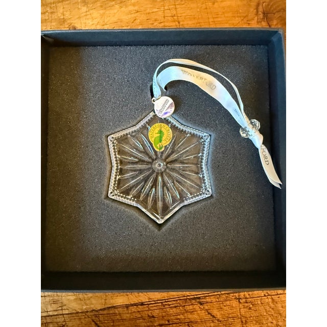 Traditional Waterford Ornament, Snow Crystal, "Celebrate the Season", 2019 For Sale - Image 3 of 8