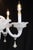 White Vintage White Glass Gold 6 S Arm Chandelier For Sale - Image 8 of 16