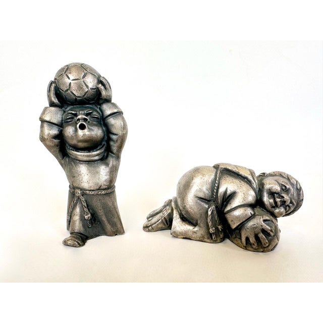 Dimensions given for the highest figurine. This piece has an attribution mark, I am sure that it is completely authentic...