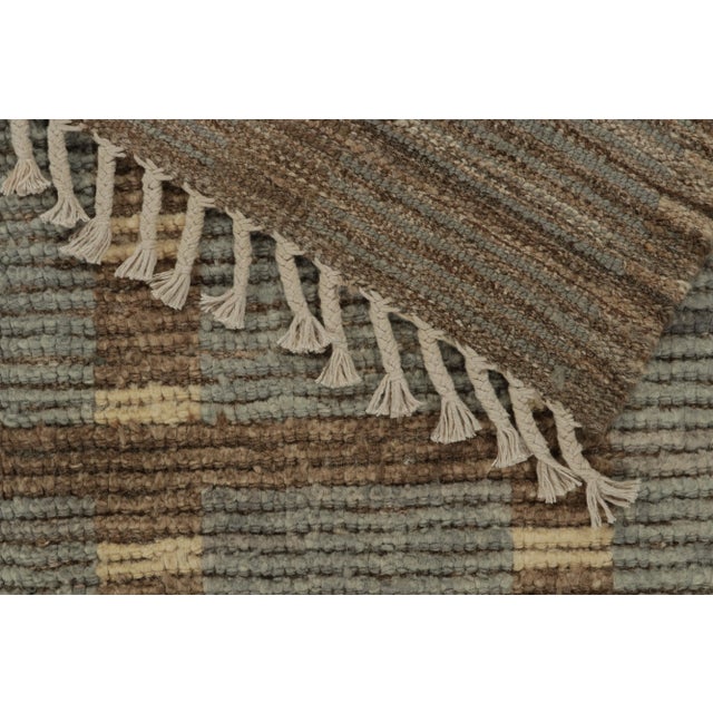 Textile Rug & Kilim’s Modern Rug with Beige-brown Geometric Patterns - 12x15 For Sale - Image 7 of 7