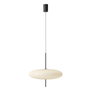 Model 2065 Lamp with White Diffuser, Black Hardware and White Cable by Gino Sarfatti For Sale