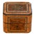 Antique English Burlwood Inlaid Octagonal Tea Caddy Box For Sale