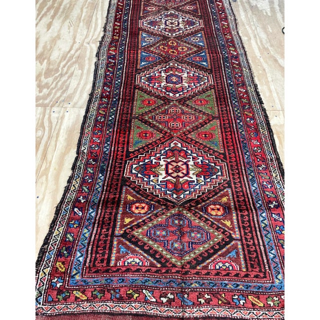 Late 19th Century Antique Kurdish Runner, C-1900 For Sale - Image 5 of 12