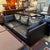 Stockholm Leather Sofa, Black For Sale - Image 4 of 12