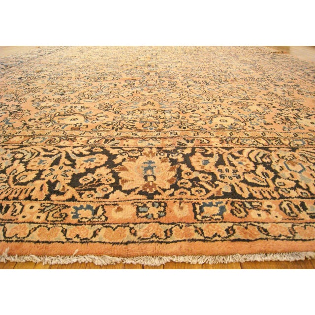 Vintage Persian Decorative Oriental Sarouk Rug in Room Size For Sale - Image 4 of 12