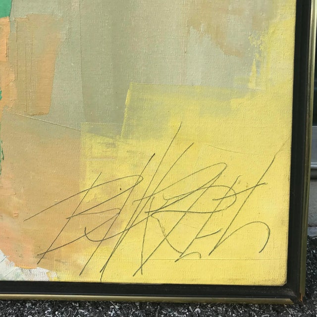 George Barrel 1960's Signed George Barrel Original Oil Painting of Ballerina Posing For Sale - Image 4 of 13