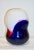 Mid-Century Modern Formia 1980 Italian Vintage Purple Blue White Murano Glass Organic Design Vase For Sale - Image 3 of 9