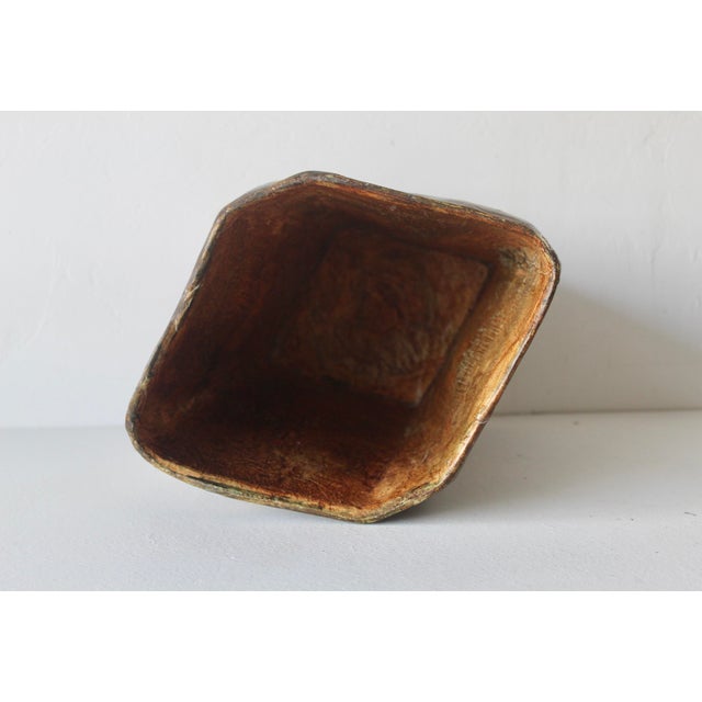 R Pulvermacher Art Nouveau Paper Mache Floral Wrapped Wastebasket Vintage For Sale - Image 12 of 18