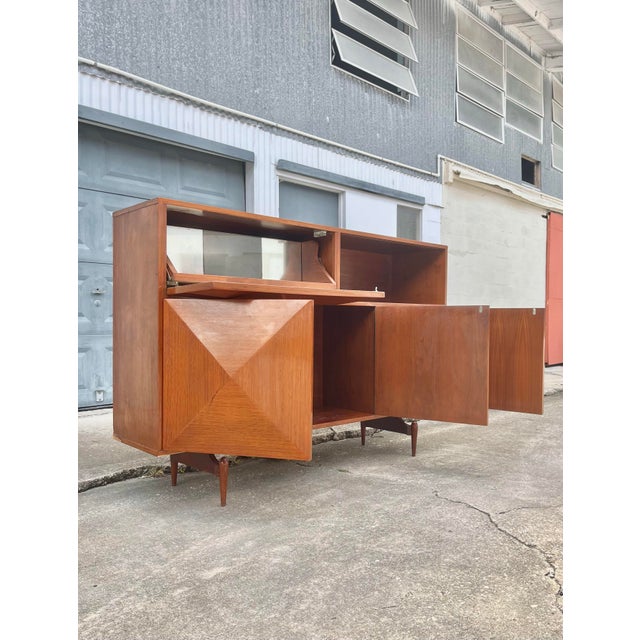 What a conversation piece, and definitely one of our all-time favorites! Italian Mid-century modern highboy dry-bar or...