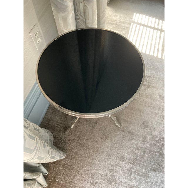 2020s Global Views Silver Twig Side Table With Black Granite Top For Sale - Image 5 of 18