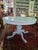 Vintage Round Table Lacquered in Sky Blue, 1960s For Sale - Image 10 of 11