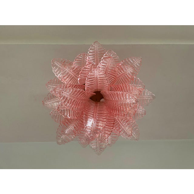Pink Murano Ceiling Lamp, 1990 For Sale - Image 8 of 17