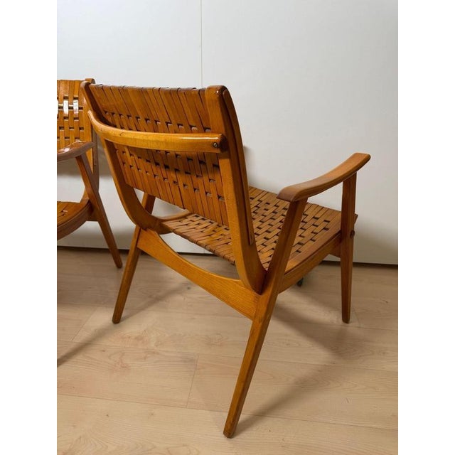 Gelenka Armchairs in Solid Beech Wood, Germany, 1950, Set of 2 For Sale - Image 14 of 18