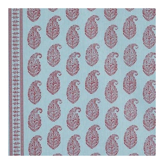 Peter Dunham Fabric - Kashmir Paisley Red/Blue - 2 Yards For Sale