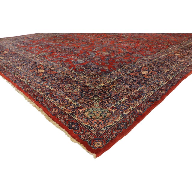 77432 Antique Persian Qazvin Palace Rug, 11'00 x 21'00. The Noble Magnate: A Late 19th Century Persian Qazvin Masterpiece...