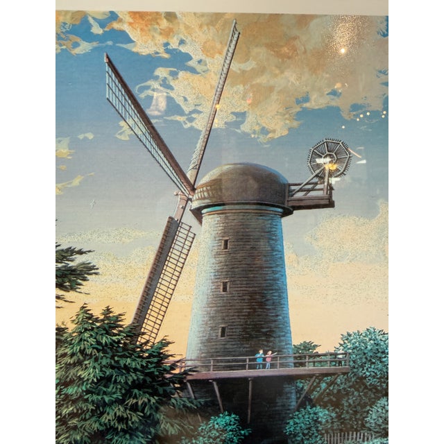 Paint Alexander Chen Windmill at Golden Gate Park Original Artwork, Signed For Sale - Image 7 of 12