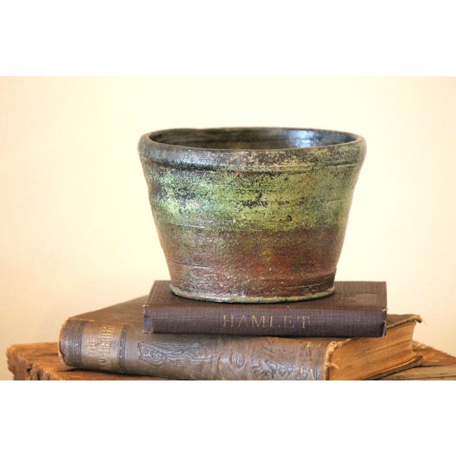 1990s Excellent, Hand-Made Iridescent Raku Pottery Indoor/Outdoor Planter For Sale - Image 4 of 9