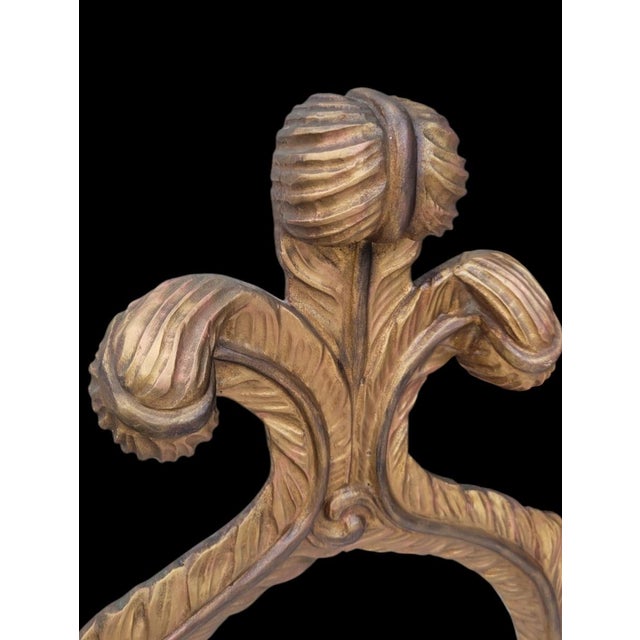 Vintage John Richard Limited Edition Gold Gilt Plume Oval Wall Mirror For Sale In West Palm - Image 6 of 10