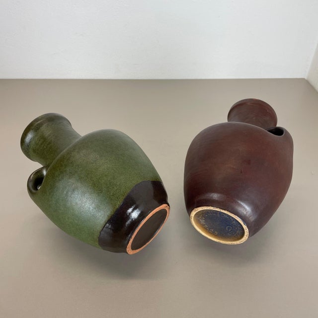 Ceramic Pottery Vases by Heinz Siery for Carstens Tönnieshof, Germany, 1970s, Set of 2 For Sale - Image 18 of 18
