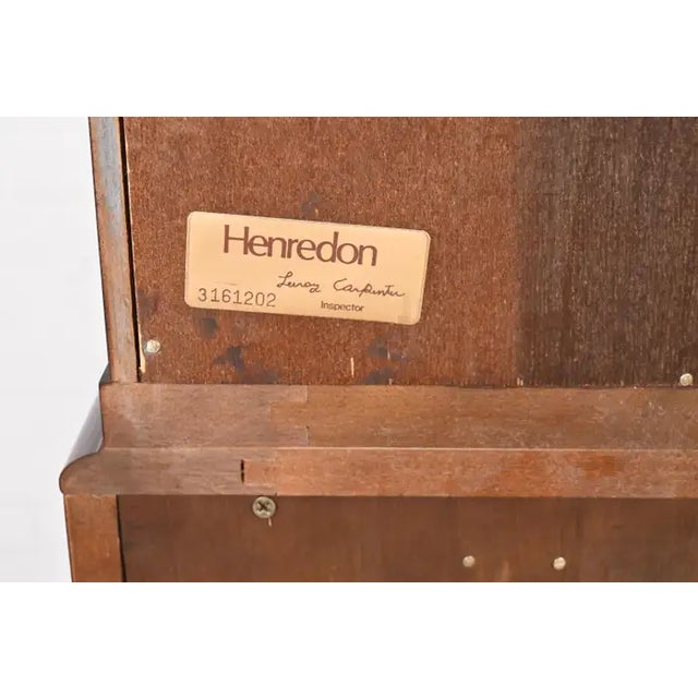 Henredon Aston Court Collection Georgian Burled Mahogany Entertainment Armoire - 80" X 44" X 20" - Vintage Late 20th Century For Sale In Saint Louis - Image 6 of 7