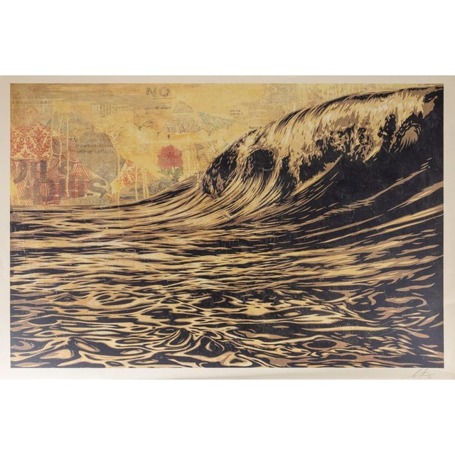 Shepard Fairey, aka Obey Giant (1970) Dark Wave Original color lithograph Signed and dated in pencil On wove paper, 91 x...