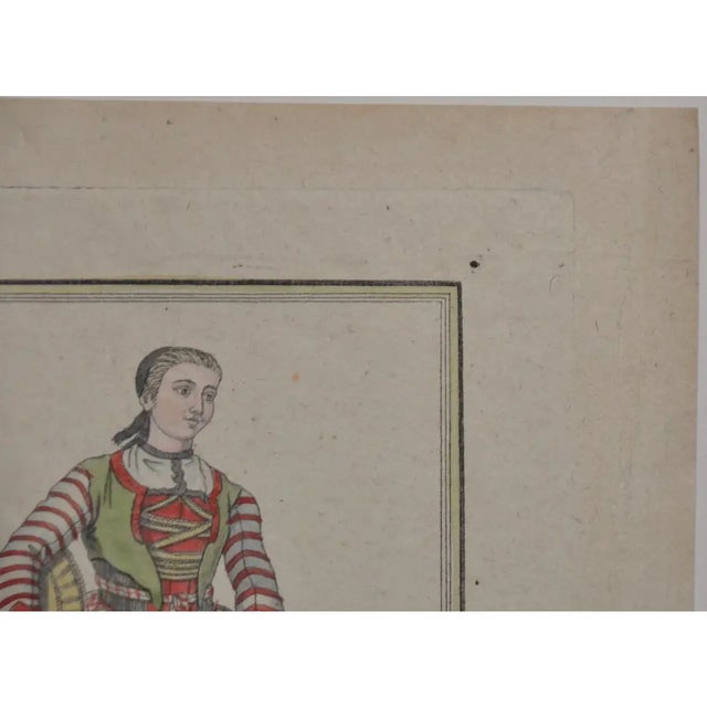 Late 18th Century 1797 Grasset De Saint-Sauveur Hand-Colored Engraving Swiss Zurich Fashion Costume For Sale - Image 5 of 7