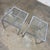 Hollywood Regency Chrome & Glass Square End Tables Brass Details a Pair Style of Maison Jansen For Sale - Image 15 of 16