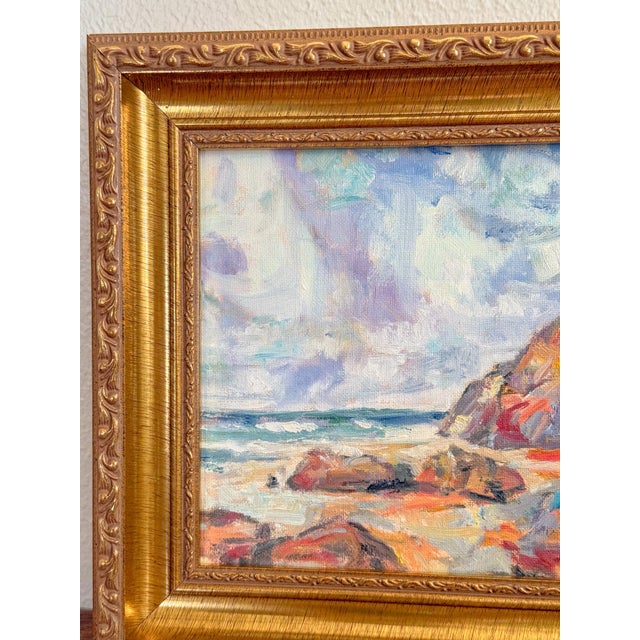 Vibrant landscape seaside painting using a wide range of colors, making this piece come alive. The work captures the...