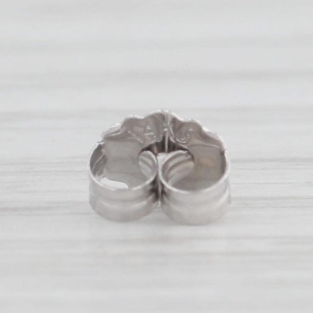 2020s New 3.47ctw Black Diamond Stud Earrings 14k White Gold Round Solitaires - 2 Pieces For Sale - Image 5 of 6