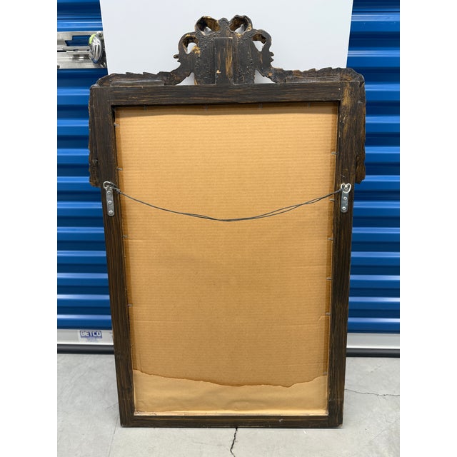 Glass French Louis XVI Neoclassical-Style Carved Mirror With Classical Profile Medallion For Sale - Image 7 of 7