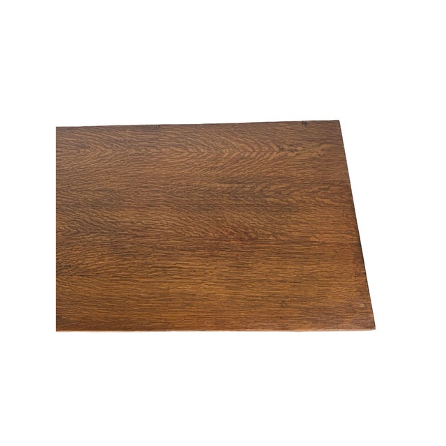 Wood Antique Quarter-Sawn Oak Sideboard For Sale - Image 7 of 18