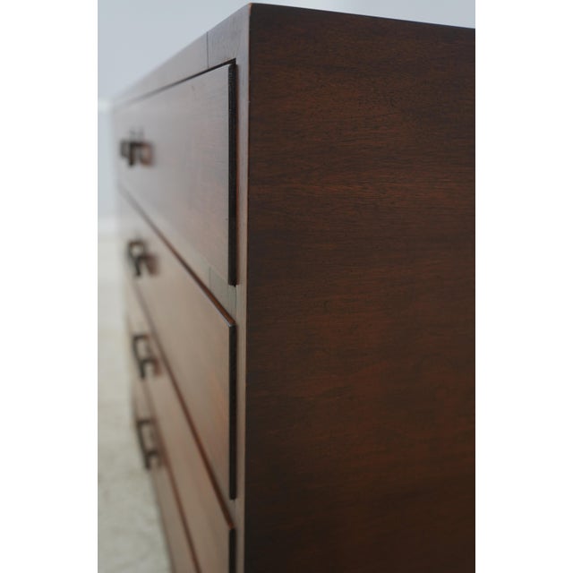 John Stuart Walnut Mid Century Modern Dresser For Sale - Image 13 of 17
