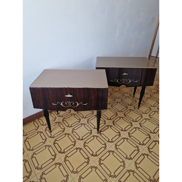 Wood Mid-Century Modern Nightstands, 1960s, Set of 2 For Sale - Image 7 of 18