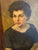 Vintage Portrait Painting of a Woman With Flowers by Harold C Walcott. For Sale - Image 4 of 5