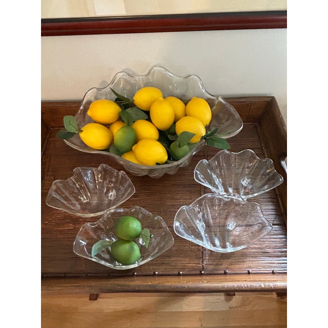 Mid-Century Modern Vintage Acrylic or Lucite Clamshell Serving Set - 5 Pieces For Sale - Image 3 of 8