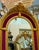 French Rococo Mirror – Burgundy Velvet Paneling & Ornate Gold Leaf Frame For Sale In Miami - Image 6 of 6