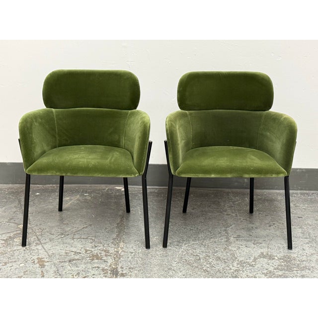 Design Plus Gallery presents a Pair of the Azalea Armchairs designed by Caleb Zipperer for Cb2. Each chair has a...