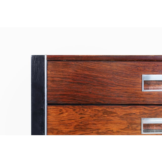 Glenn of California Mid-Century Modern Rosewood Tall Dresser by Robert Baron for Glenn of California For Sale - Image 4 of 11