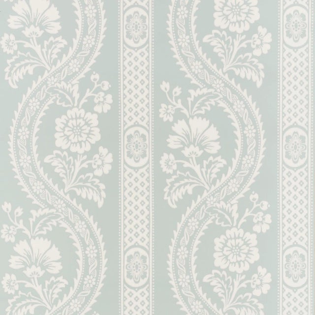 Sample - Schumacher Versailles Wallpaper in Mineral For Sale