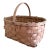 Early 20th Century Split Oak Gathering Basket With Warm Patina For Sale