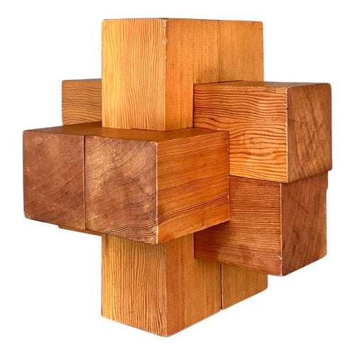 Vintage Boho Building Block Sculpture