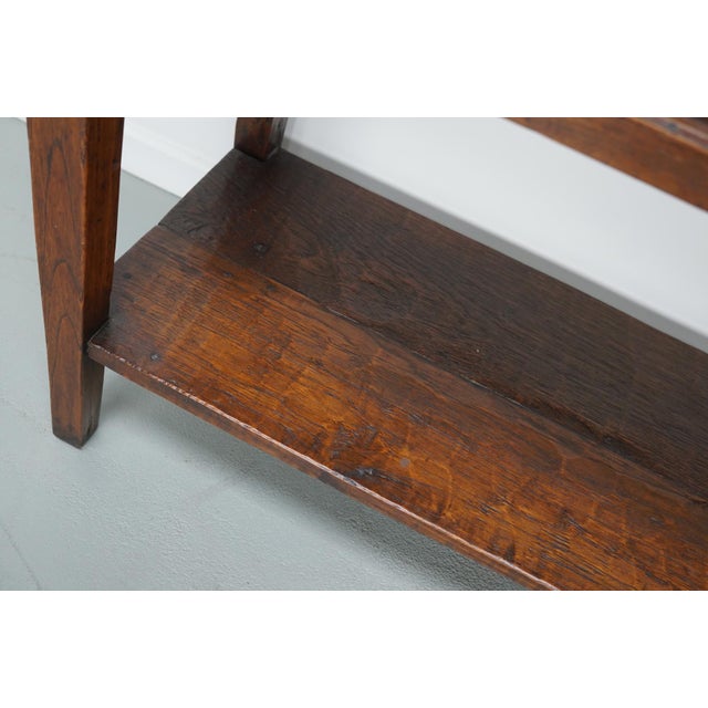 Vintage French Rustic Farmhouse Oak Side Table, 1920s For Sale - Image 6 of 18
