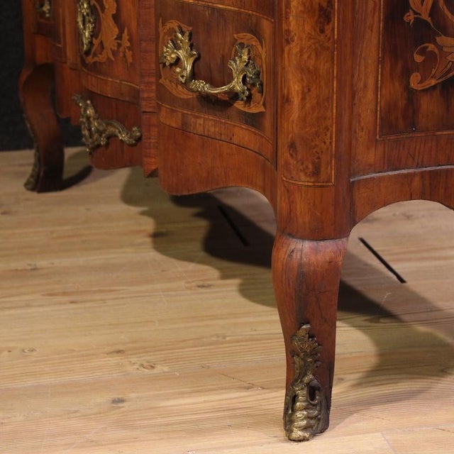 20th Century Louis XV French Inlaid Chest of Drawers, 1930 For Sale - Image 10 of 13