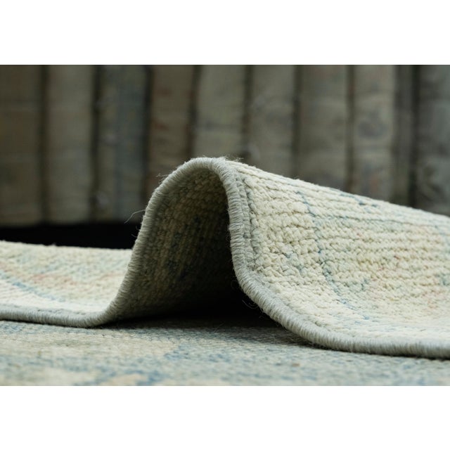 Blue Turkish Oushak Runner Rug 2'10" x 14'3" #17809 For Sale - Image 8 of 8