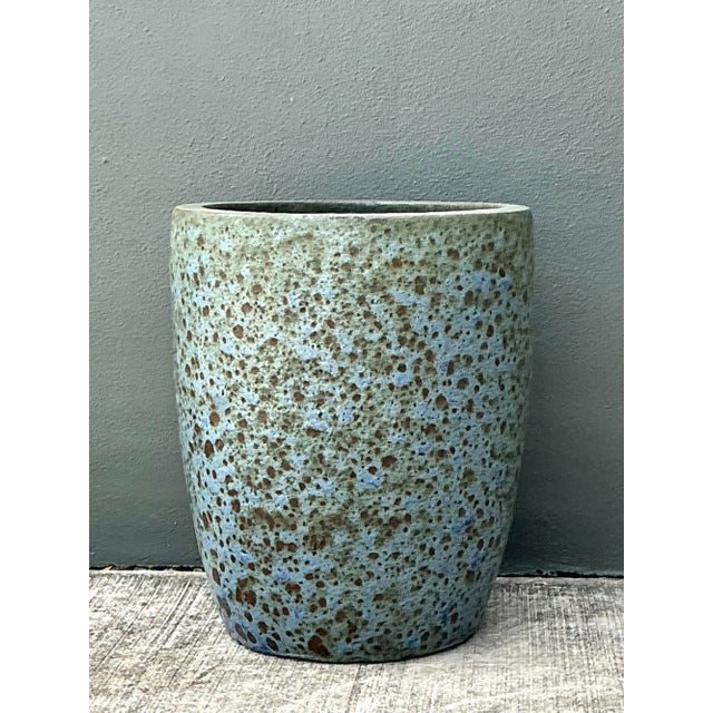Vintage Lave Glaze Ceramic Planter For Sale - Image 9 of 12