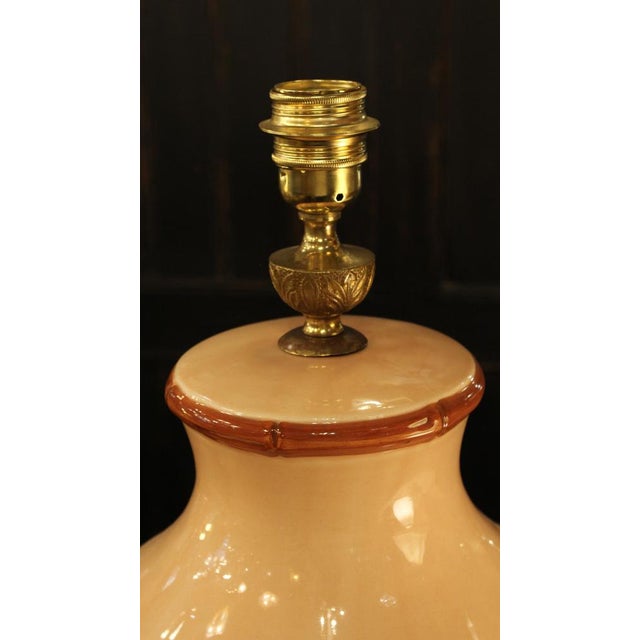 Bamboo Style Ceramic Lamp from Manises, 1940s For Sale - Image 4 of 9